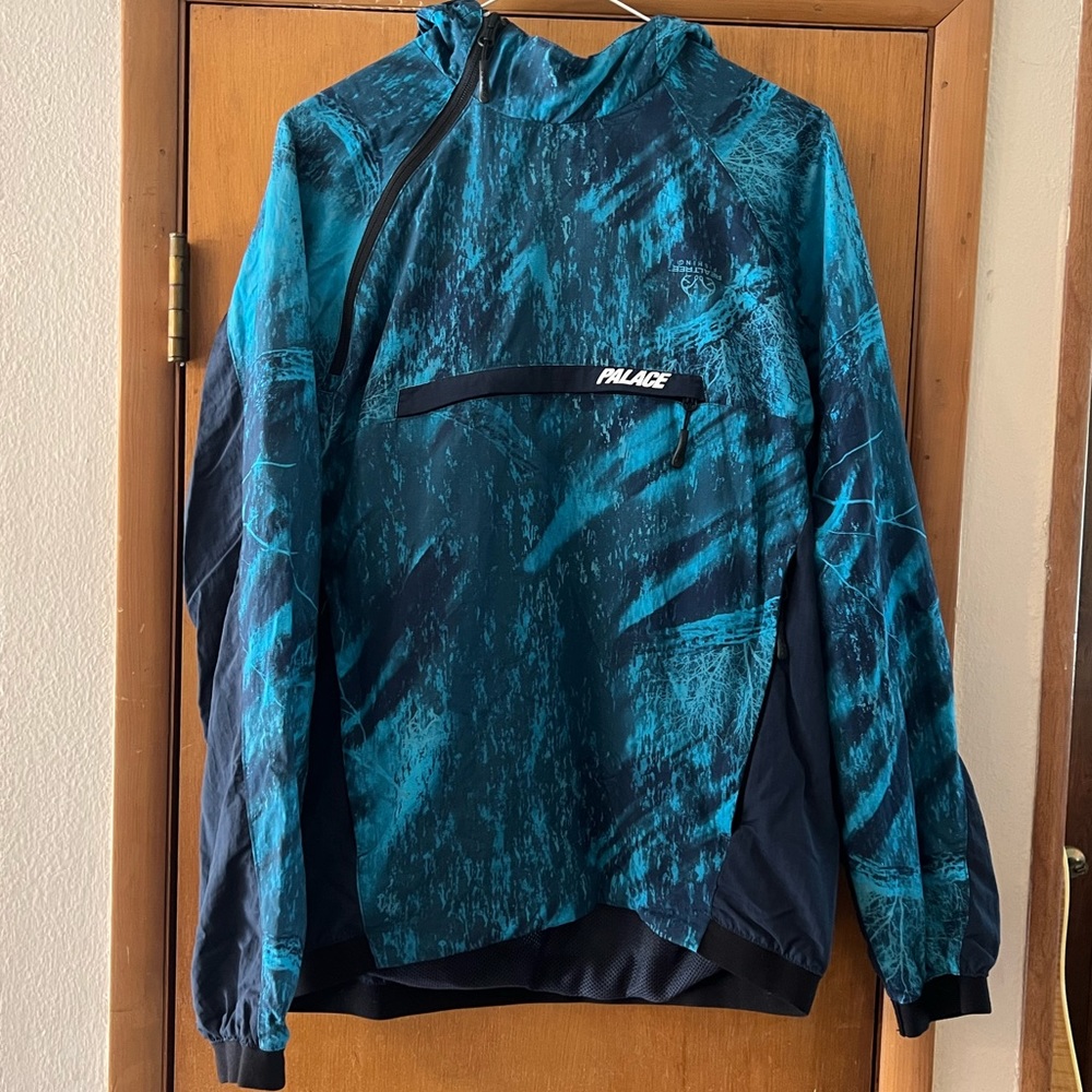 Palace Assymetric Real Tree Shell Top - Blue Camo, Size Small